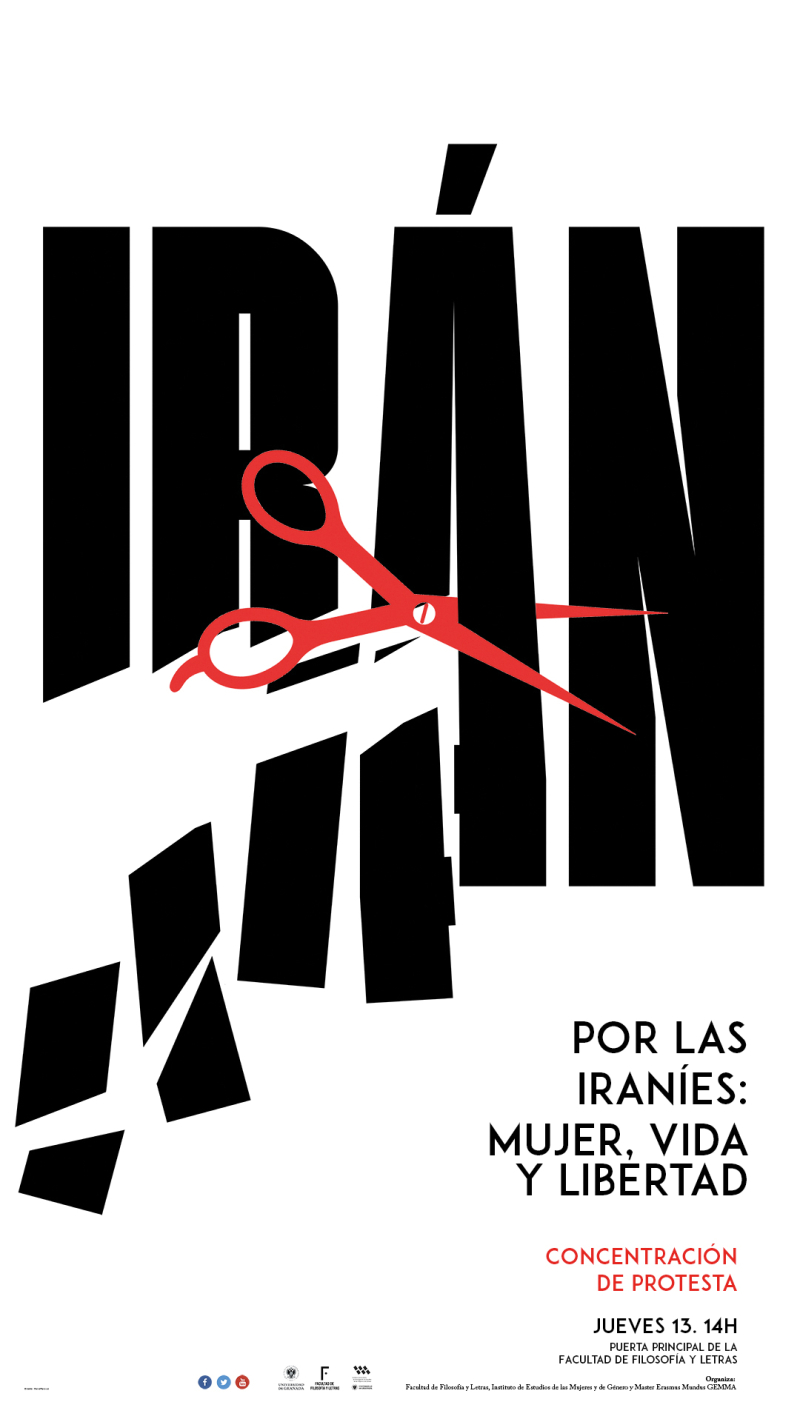 cartel del evento "Mujer, vida, libertad”.