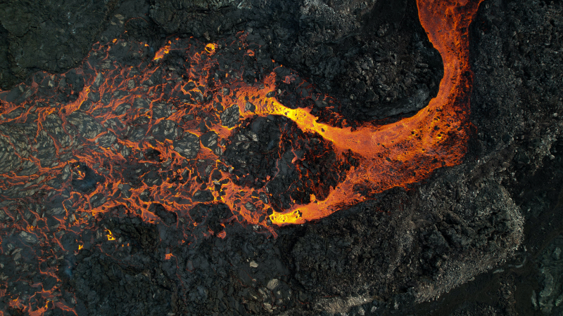 imagen de recurso de la lava de un volcán