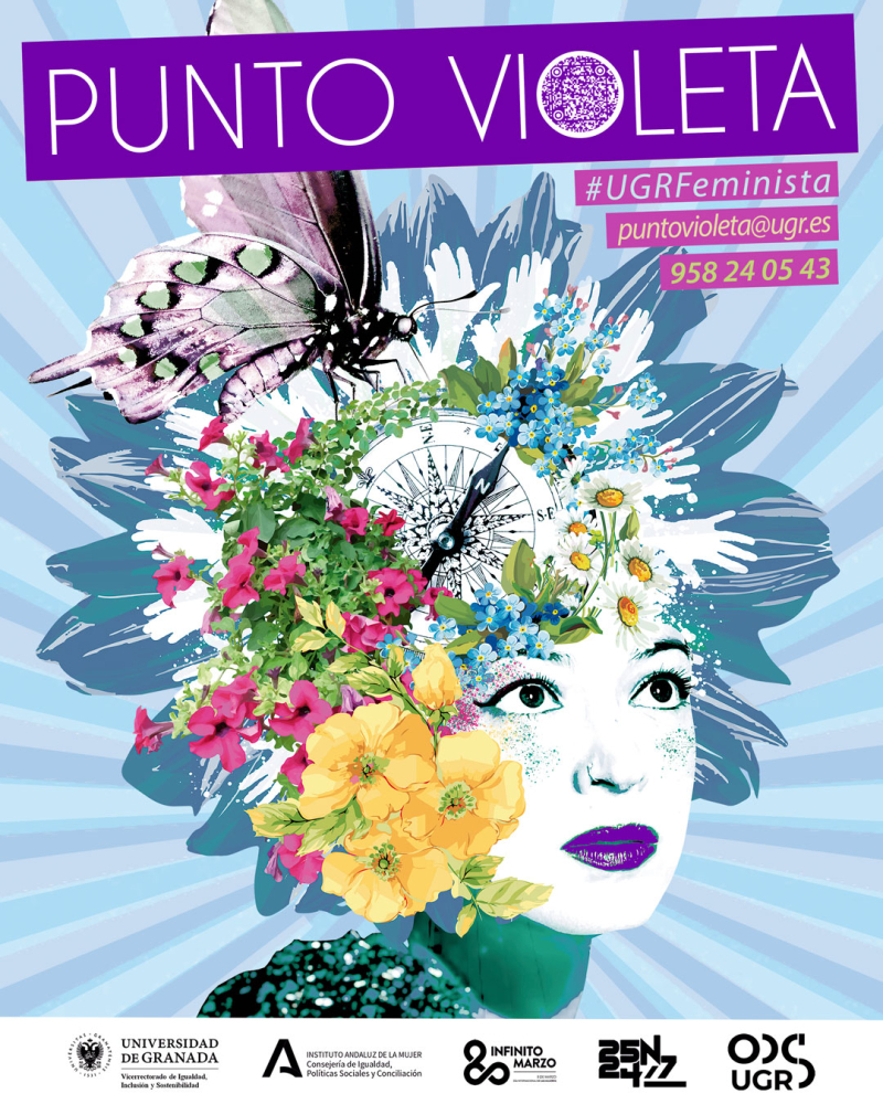 cartel de la campaña informativa "Puntos Violeta"