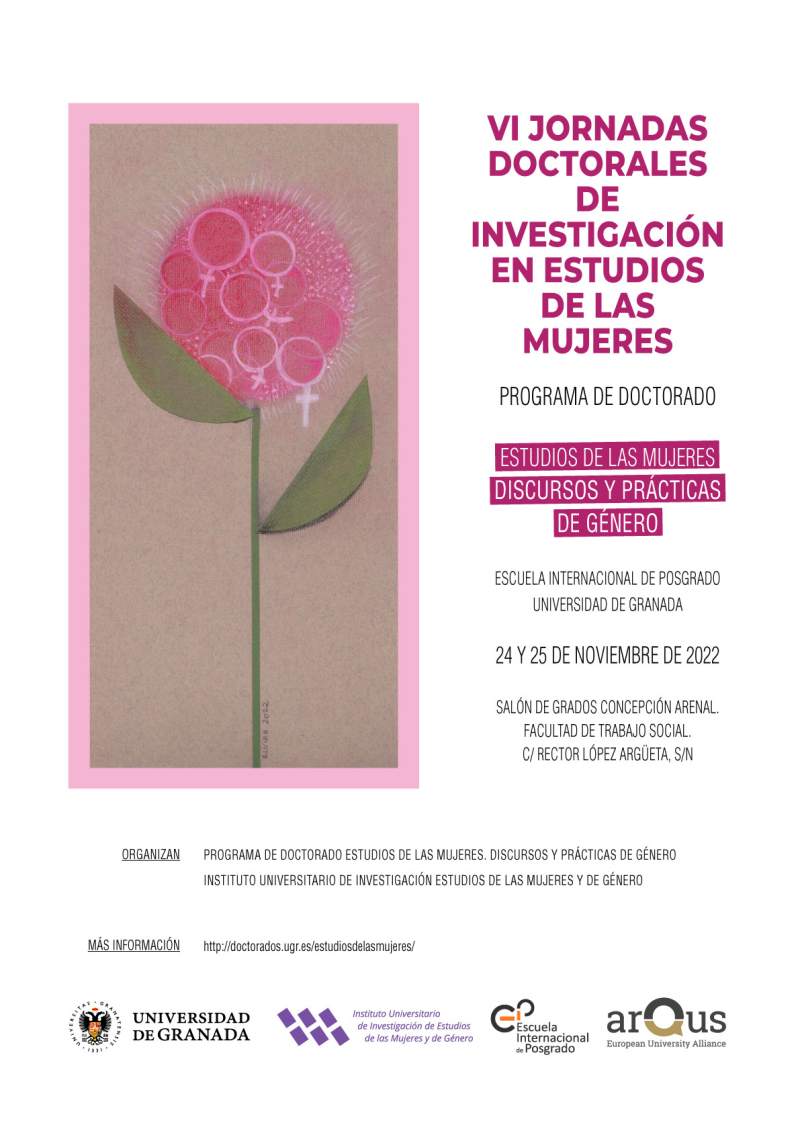 cartel de las VI Jornadas Doctorales de investigación en Estudios de la Mujeres