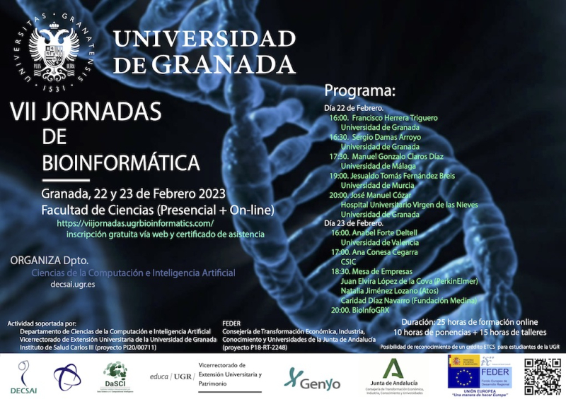 Cartel VII Jornadas de Bioinformática de la UGR