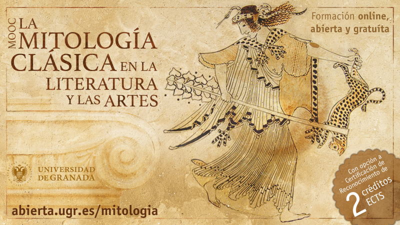 cartelería  1ª edición del MOOC La Mitología Clásica en la Literatura y en las Artes