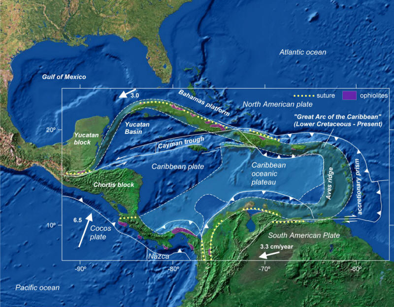 Линия землетрясений. Карибская плита. Острова мексиканского залива. Карибская плита границы. Карибское море на карте.