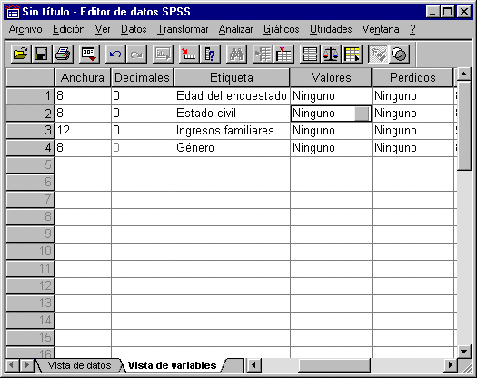 Establecimiento de una etiqueta de valor