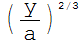 (y/a)^(2/3)