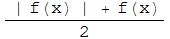 (| f(x) | + f(x))/2
