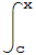 ∫_c^x