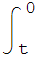 ∫_ ( t)^( 0)