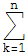 Underoverscript[∑, k = 1, arg3]